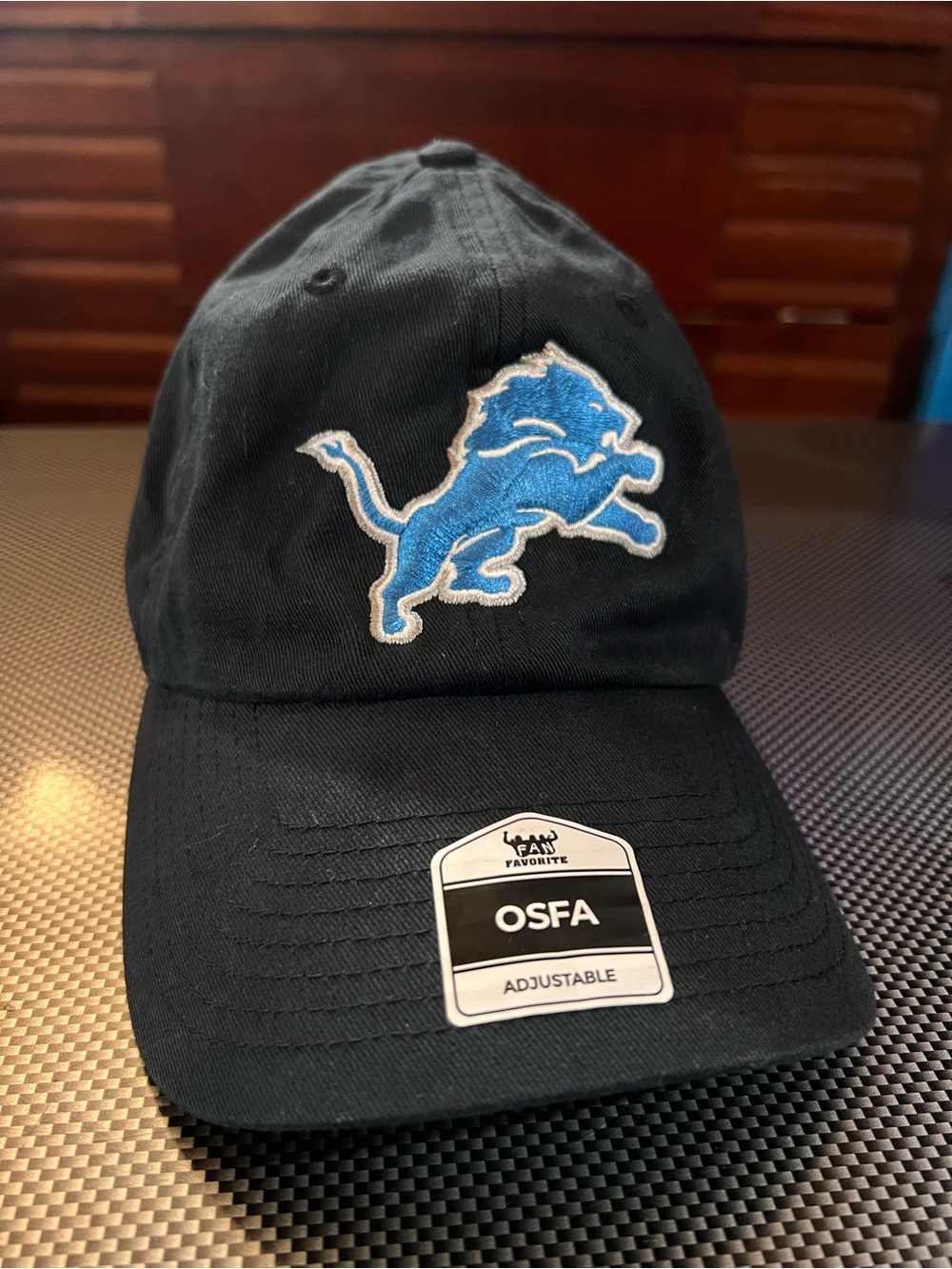 NFL Black Detroit Lions Adjustable Baseball Cap